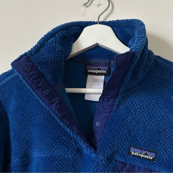 Patagonia Re-Tool Snap-T Indigo Fleece Pullover In Harvest Moon Blue Size M - Picture 6 of 7